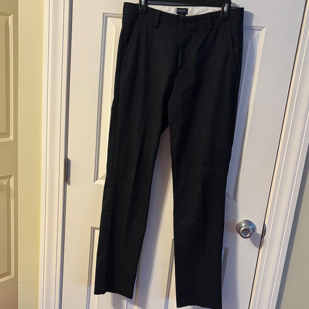 Dockers Men's Black Dress Pants slim tapered fit size 30x32